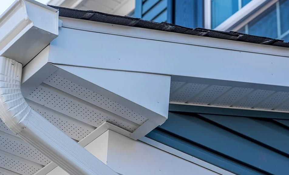 Gutter run along a shingle roof edge prepared for gutter guard installation in Washington DC